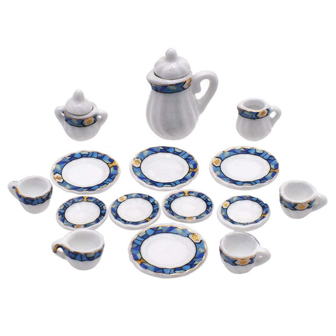 Dollhouse Geometric Lace Tea Set Modern