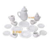 Dollhouse Pure White Tea Set Lovely