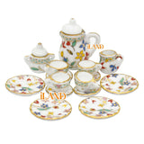 Dollhouse Court Style Flourishing Flower Tea Set Fantastic