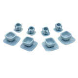 Dollhouse Blue Ocean Square Tea Set Romantic