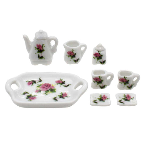 Dollhouse Pink Spring Color Tea Set Vibrant