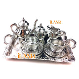 Dollhouse Metal Silver Tableware Wine Set