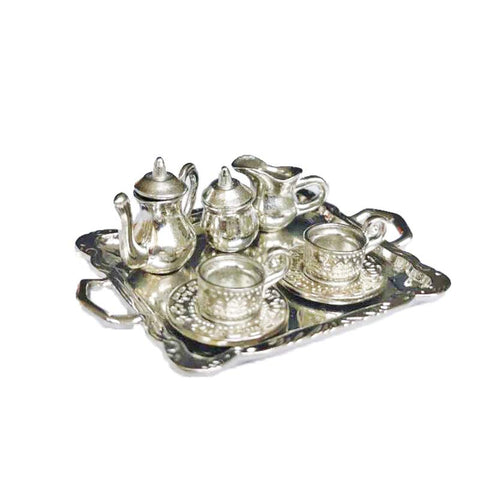 Dollhouse Metal Silver Tableware Wine Set