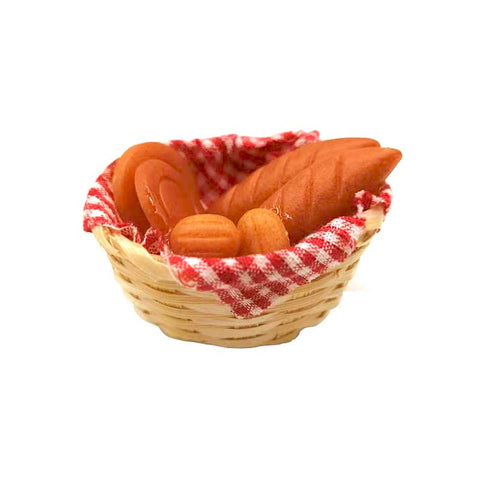 Dollhouse Accessories  Mini Breads in A Basket