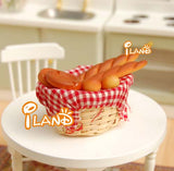 Dollhouse Accessories  Mini Breads in A Basket