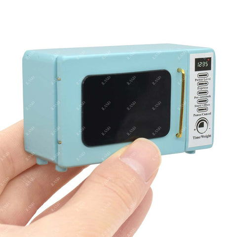 Dollhouse Accessories Miniature Microwave on 1:12 scale (Blue)