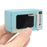 iLAND Dollhouse Accessories Miniature Microwave on 1:12 scale (Blue)