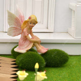 Fairy Garden Ornaments Resin Elf Figurines Outdoor Statues