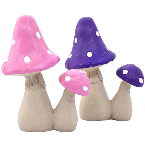 Fairy Garden Ornaments Resin Mushrooms Figurines Outdoor Statues