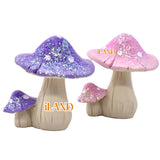 Fairy Garden Ornaments Resin Mushrooms Figurines Outdoor Statues