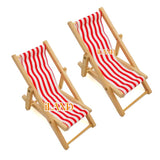 Dollhouse Accessories Beach Chair 2pcs