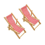 Dollhouse Accessories Beach Chair 2pcs