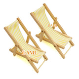 Dollhouse Accessories Beach Chair 2pcs