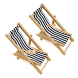 Dollhouse Accessories Beach Chair 2pcs