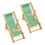 Dollhouse Accessories Beach Chair 2pcs