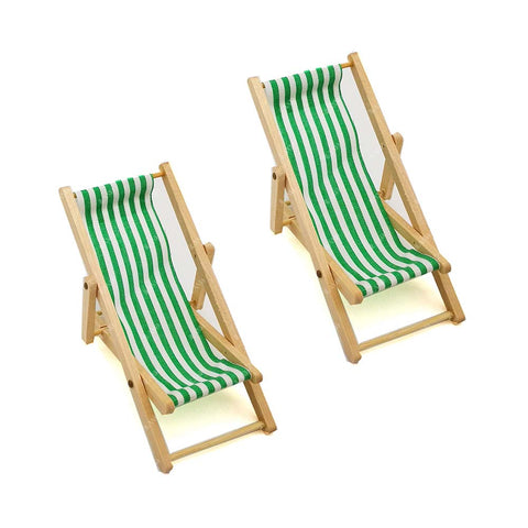 Dollhouse Accessories Beach Chair 2pcs