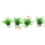 Dollhouse Mini Plastic Green Plants 4pcs