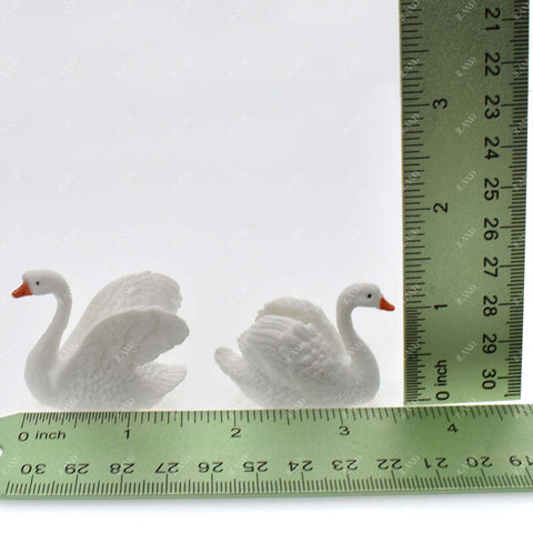 Fairy Garden Ornaments Resin Swan Figurines Outdoor Statues