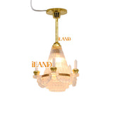 Dollhouse Plug-In Model Crystal Five Candle Chandelier Dazzling