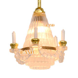 Dollhouse Plug-In Model Crystal Five Candle Chandelier Dazzling