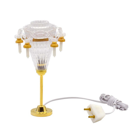 Dollhouse Plug-In Model Crystal Five Candle Chandelier Dazzling