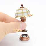 Dollhouse Electromagnetic Model White Tiffany Table Lamp Luxury