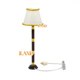 Dollhouse Plug-In Model Gold Edge Floor Lamp