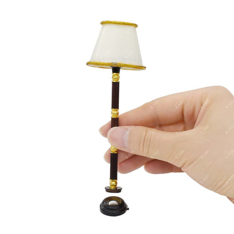 Dollhouse Electromagnetic Model Gold Edge Floor Lamp