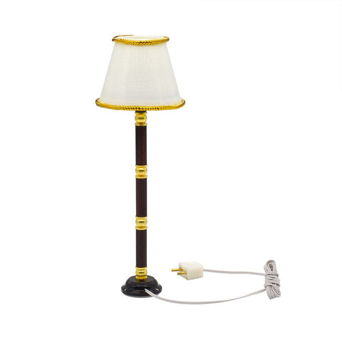 Dollhouse Plug-In Model Gold Edge Floor Lamp