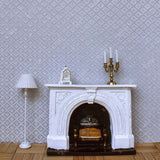 Dollhouse White Shell Pattern Lampshade Floor Lamp