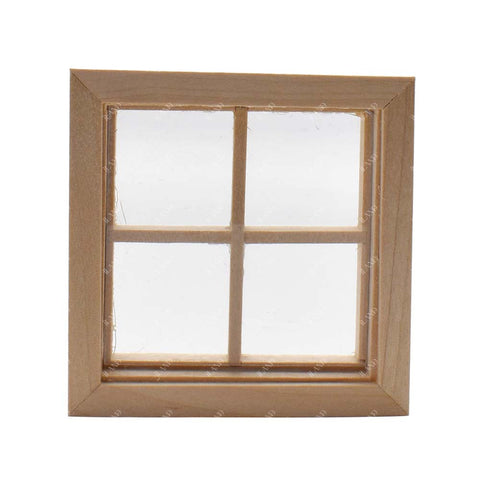 Miniature Dollhouse Square Window LOG