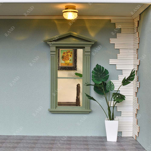 Triangular Top Dollhouse Window