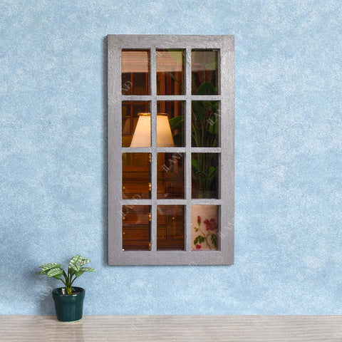 Miniature Dollhouse 12-Pane Window w/ Acrylic Glass