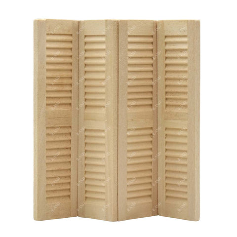 Miniature Dollhouse Wood Shutters Window