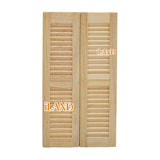 iLAND Miniature Dollhouse Wood Shutters Window