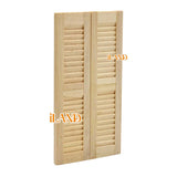 iLAND Miniature Dollhouse Wood Shutters Window