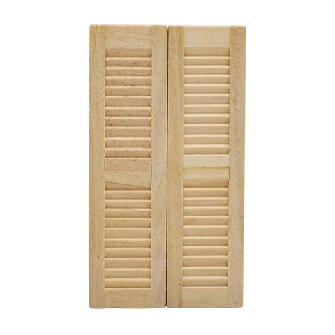 Miniature Dollhouse Wood Shutters Window