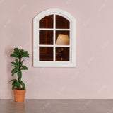 iLAND Miniature Dollhouse Wood Arched Window