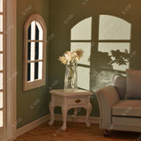 iLAND Miniature Dollhouse Wood Arched Window