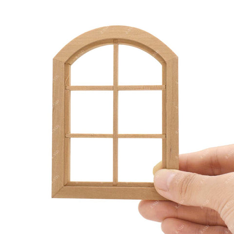 Miniature Dollhouse Wood Arched Window