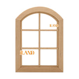 iLAND Miniature Dollhouse Wood Arched Window