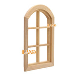 iLAND Miniature Dollhouse Wood Arched Window