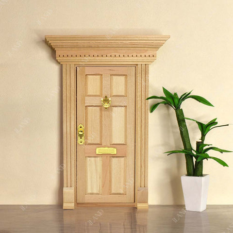 Neoclassical Miniature Dollhouse Entry Door Set