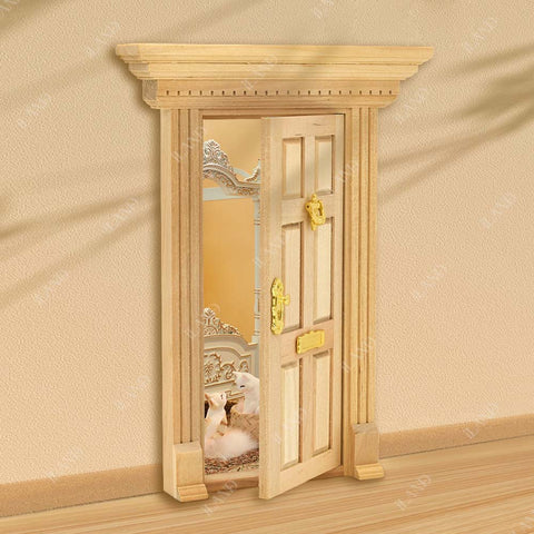 Neoclassical Miniature Dollhouse Entry Door Set