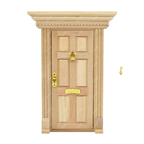 Neoclassical Miniature Dollhouse Entry Door Set