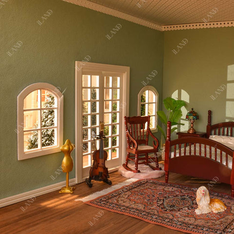 Miniature Dollhouse French Doors