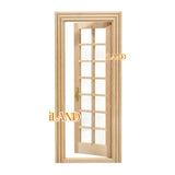 iLAND Miniature Dollhouse Unpainted Wooden Door