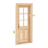 iLAND Miniature Wooden Door Unpainted for Dolls' House