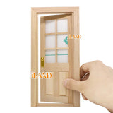 iLAND Miniature Wooden Door Unpainted for Dolls' House