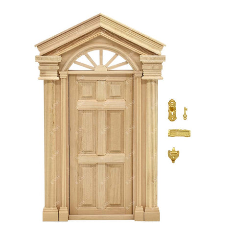 Miniature Dollhouse Accessories Wood Door